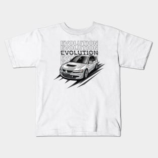 Lancer Evolution VIII Tuner (Pearl White) Kids T-Shirt